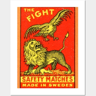 The Fight Vintage matchbox design Posters and Art